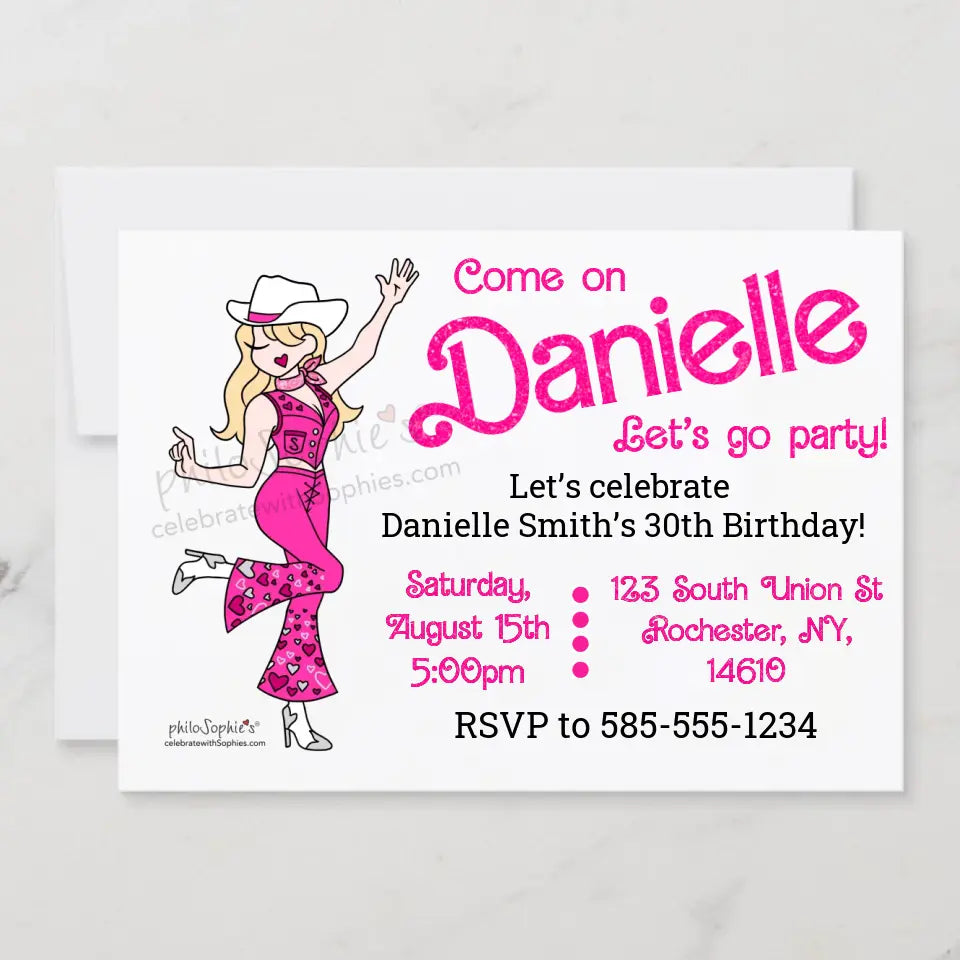 Personalized Invitation - Barbie