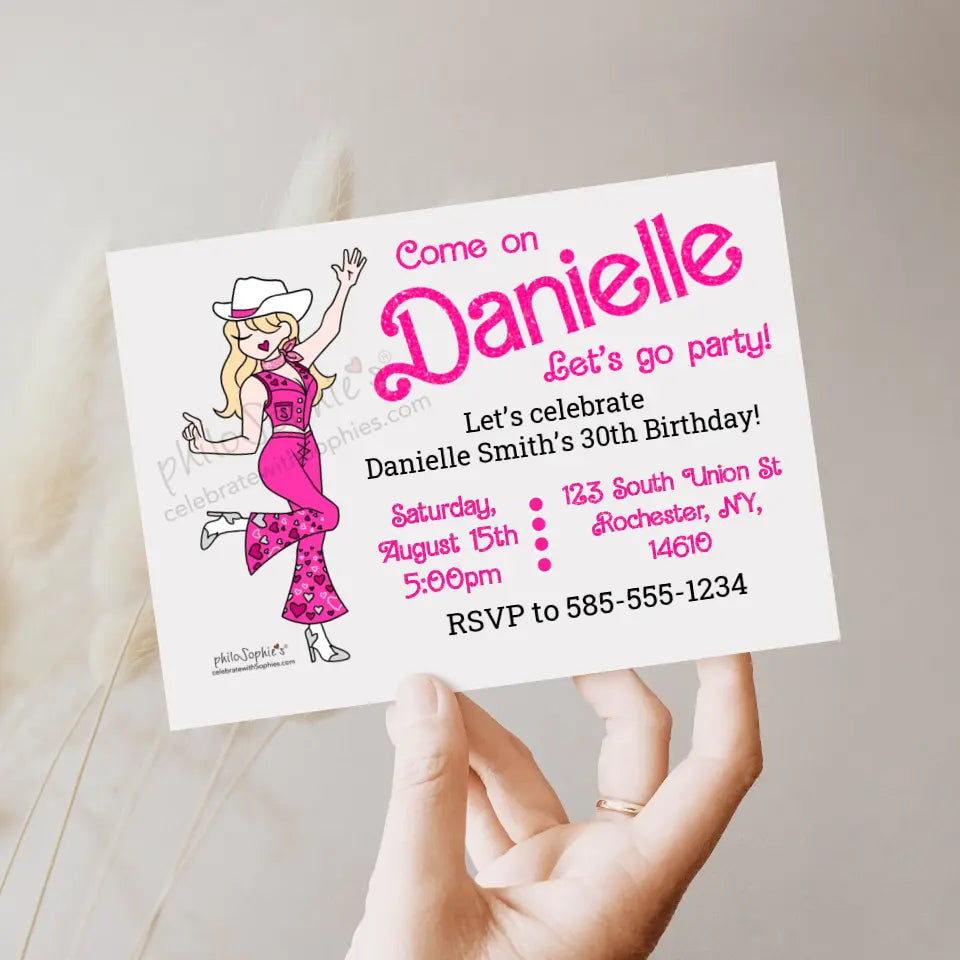 Personalized Invitation - Barbie