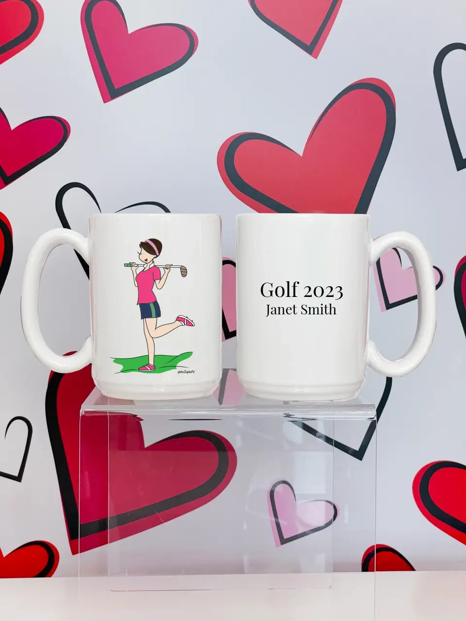 Gift Bundle - Golf Ceramic Mug, Waffle Towel and Greeting Card