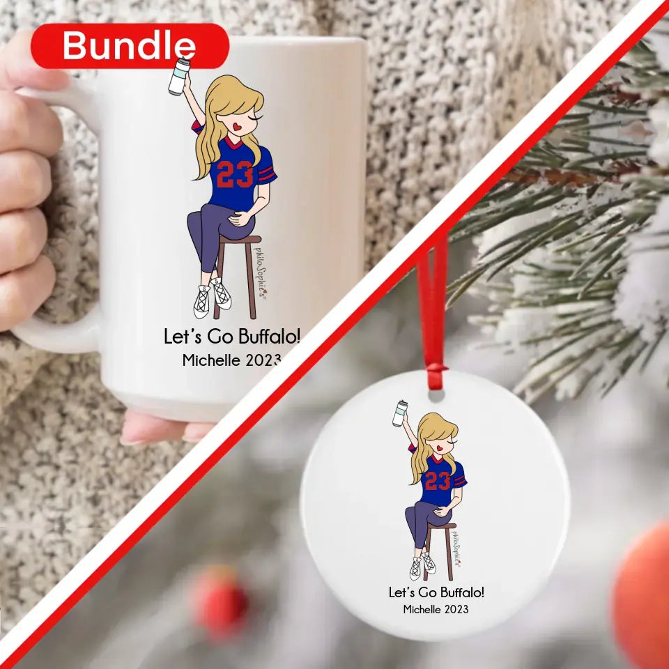 Gift Bundle -Fan Ceramic Mug and Ornament