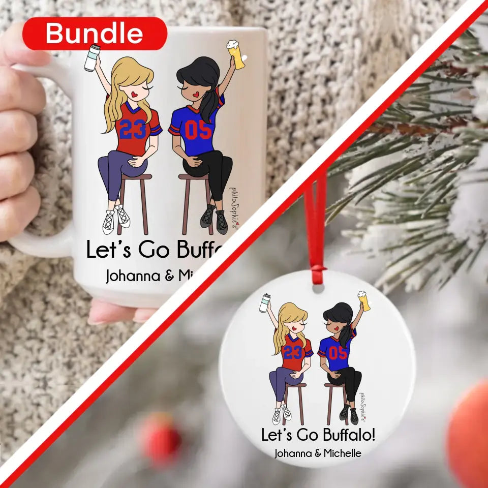 Gift Bundle - Team Friendship Ceramic Mug and Ornament