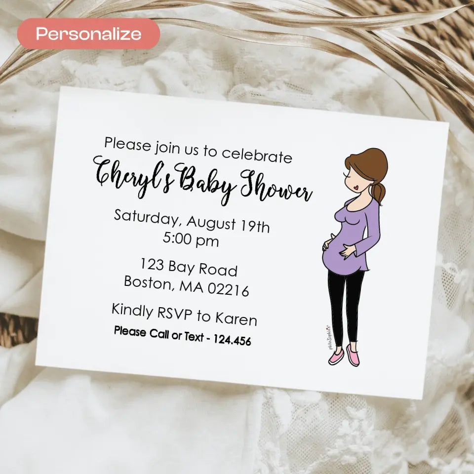 Personalized Invitation - Expecting Baby, Baby Shower