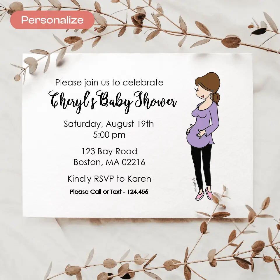 Personalized Invitation - Expecting Baby, Baby Shower