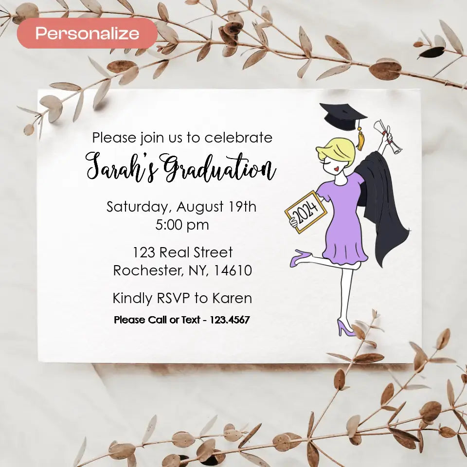 Personalized Invitation - Graduation