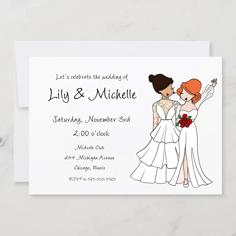 Personalized Invitation - Brides, Wedding