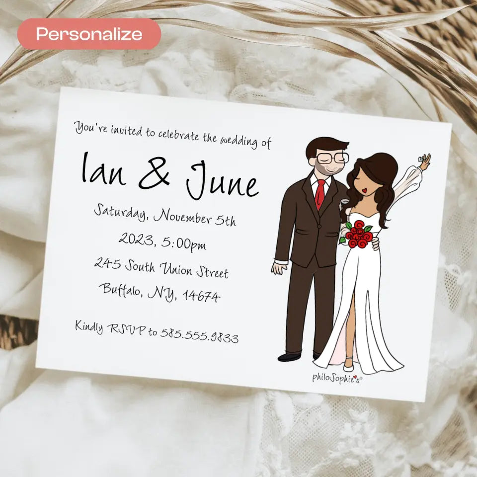 Personalized Invitation - Wedding Couple