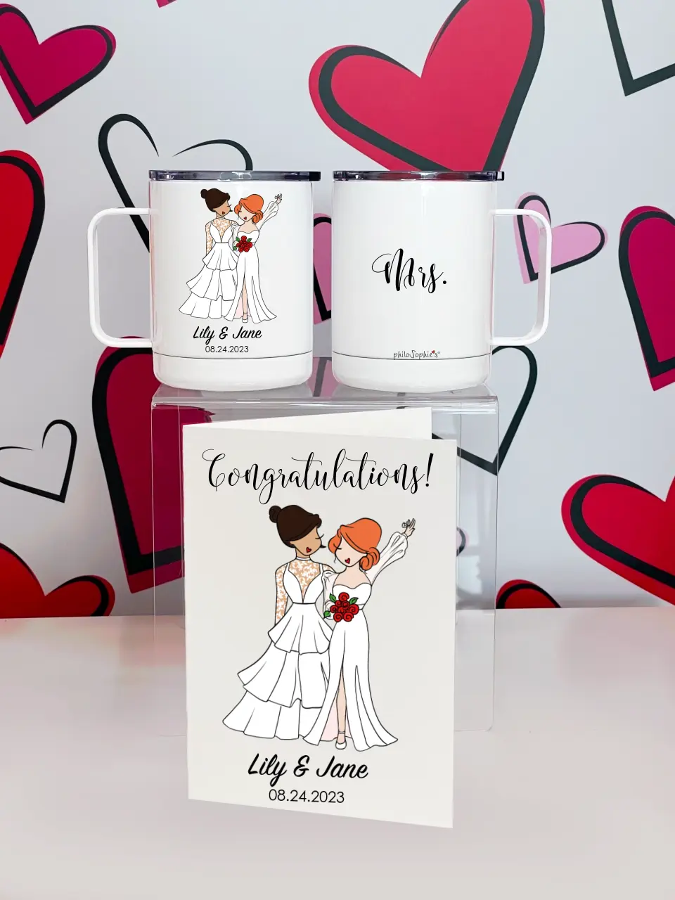 Brides Bundle - 2 Ceramic Mugs and Card