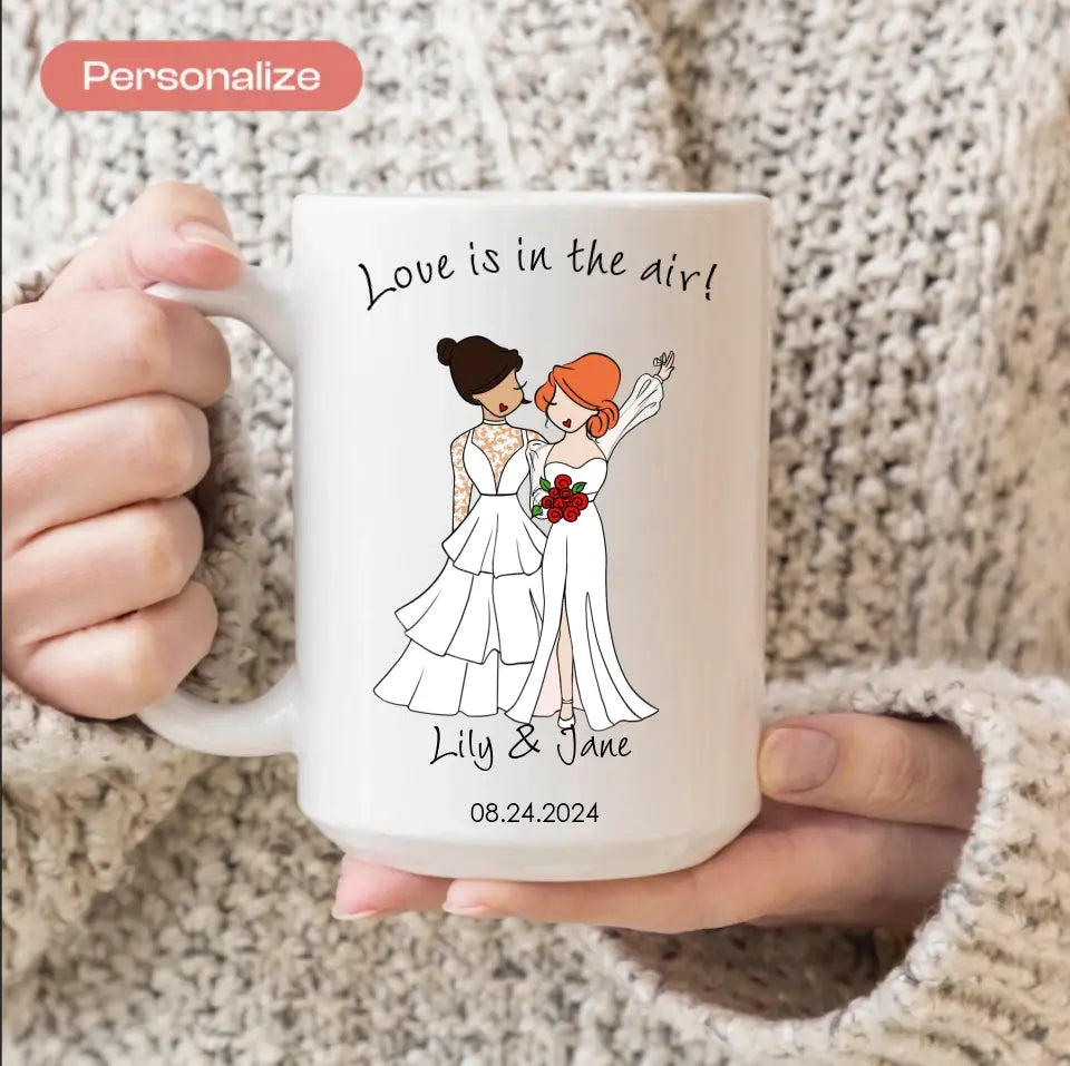 Gift Bundle - Brides, Wedding Ceramic Mug and Ornament