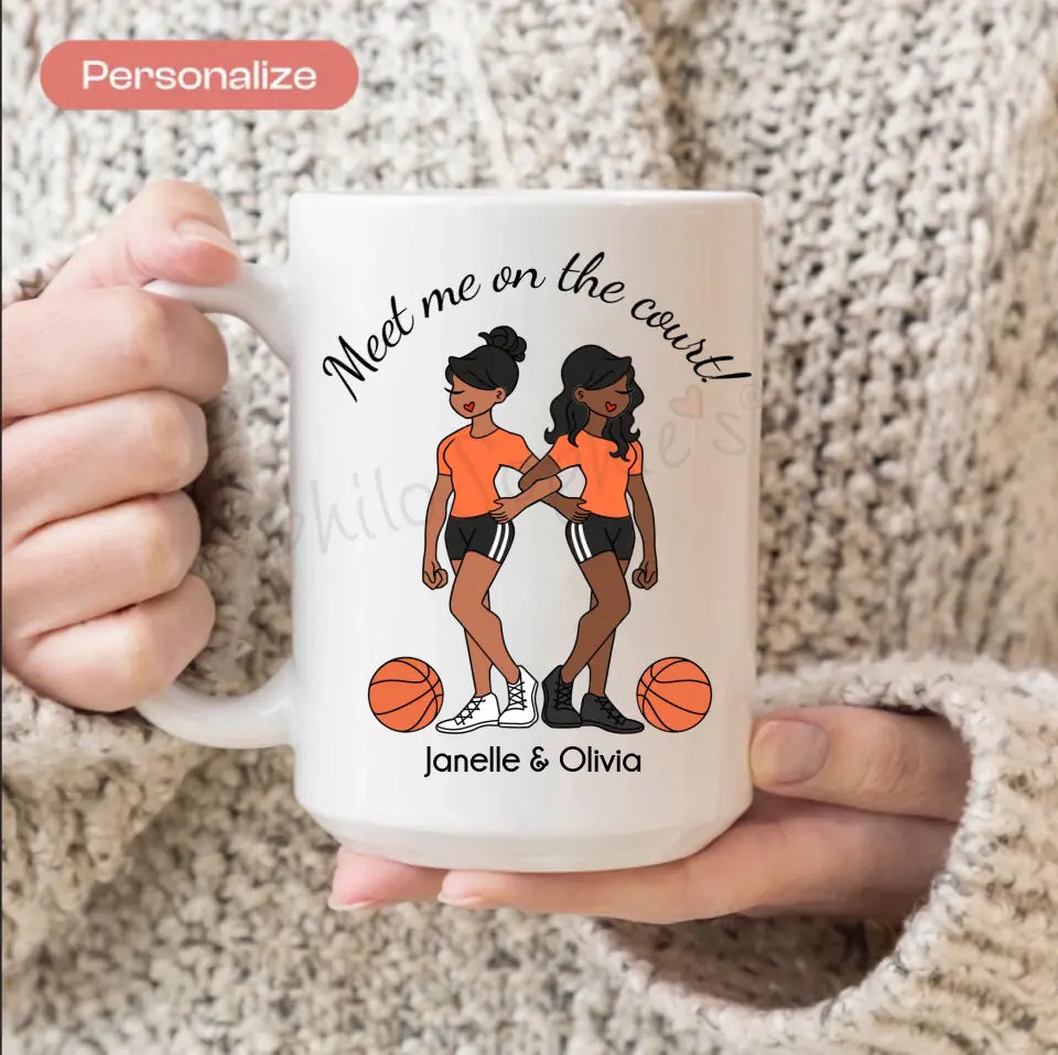 Personalized Ceramic Mug - Basketball Friends