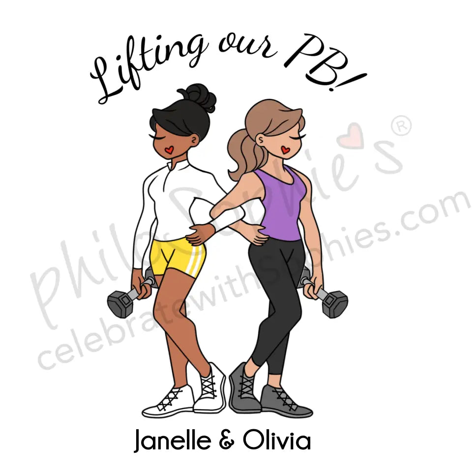 Personalized Tumbler - Weight Lifting Friends.