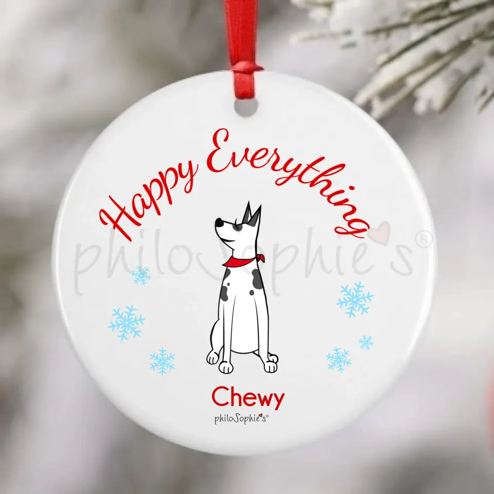 Personalized Porcelain Ornament - Pets, Dog or Cat