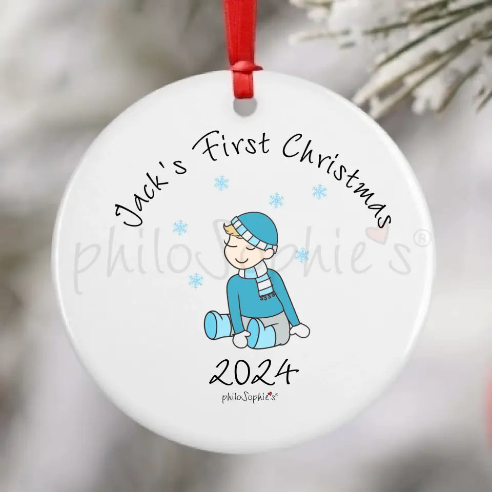 Porcelain Ornament - Baby's First