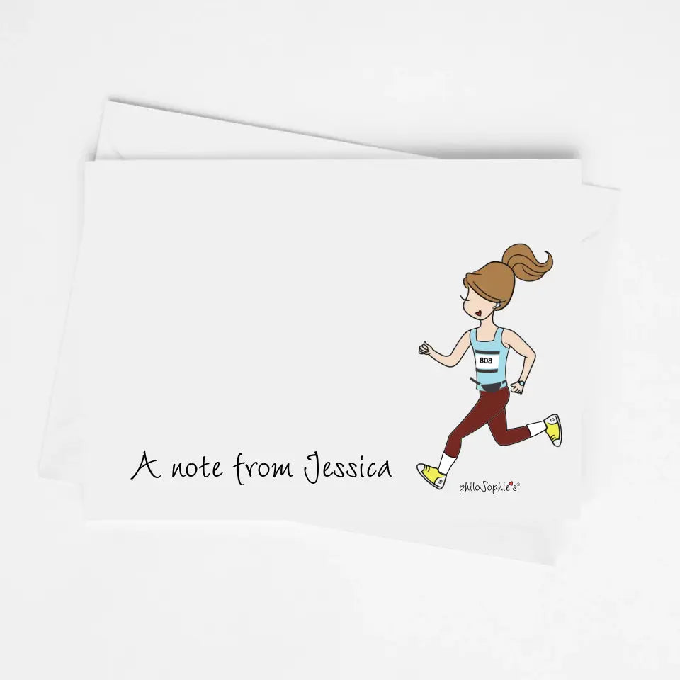 Personalized Flat Notes - Runner