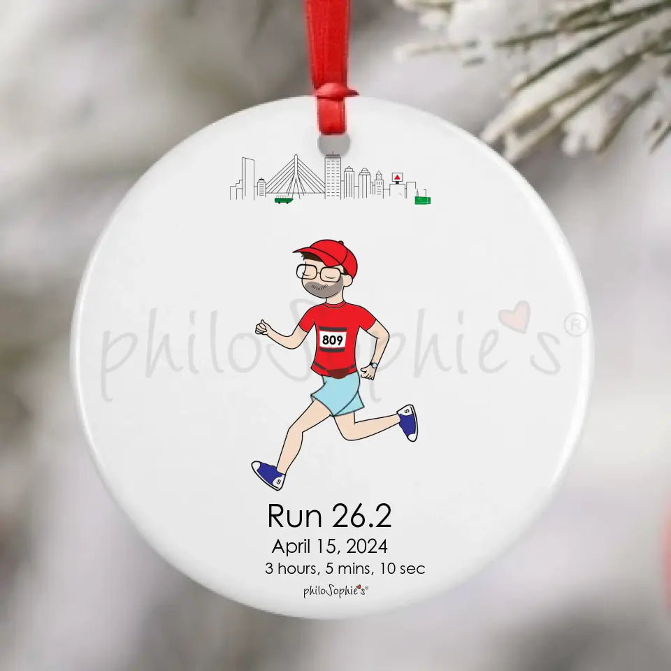 Porcelain Ornament - Male Marathon Runner