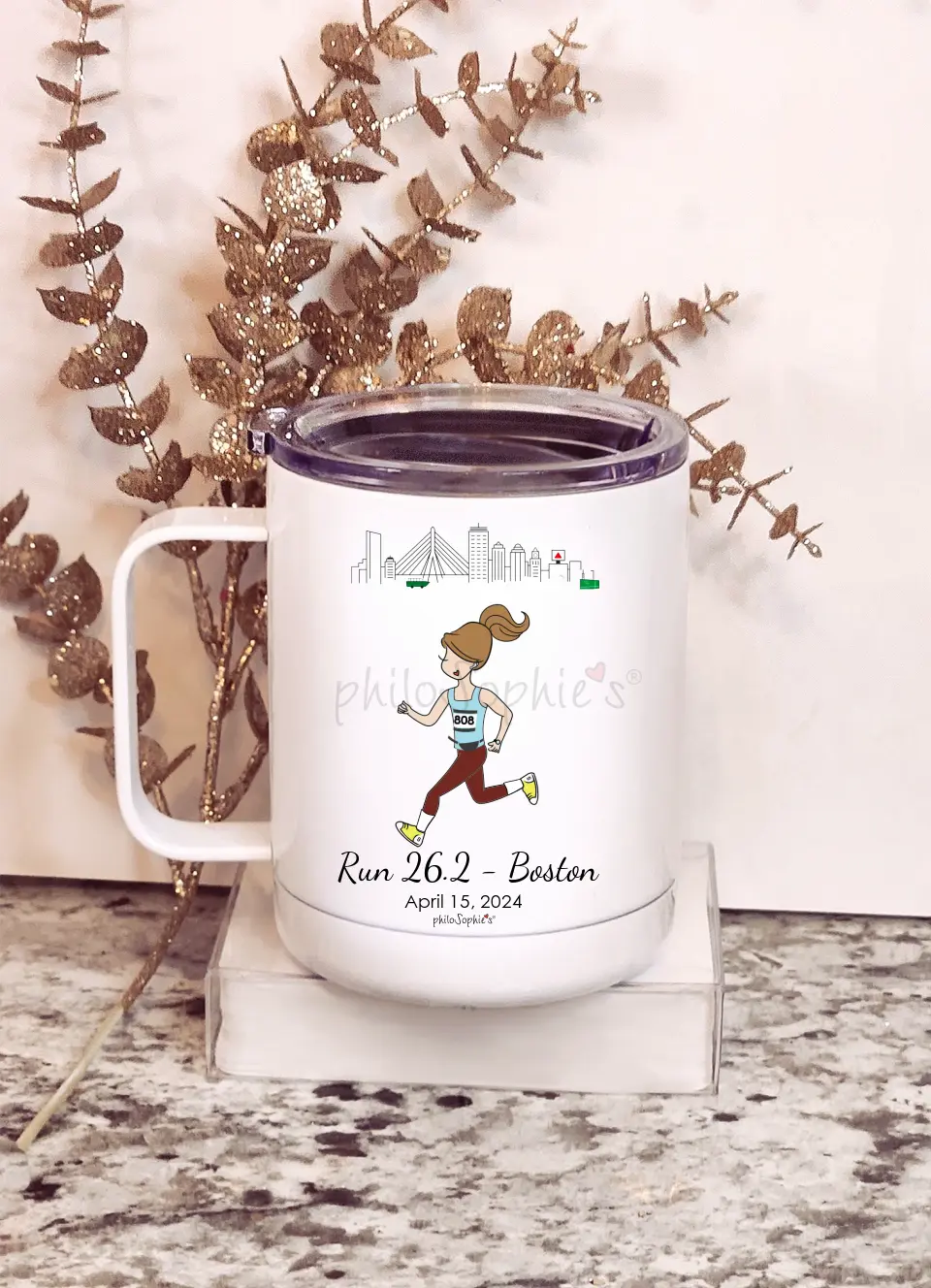 Personalized Marathon Runner ~ Covered Mug