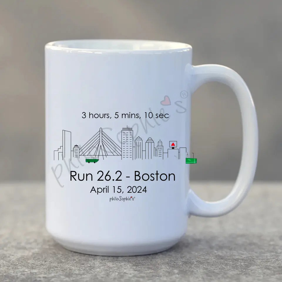 Personalized Ceramic Mug - Boston City Run