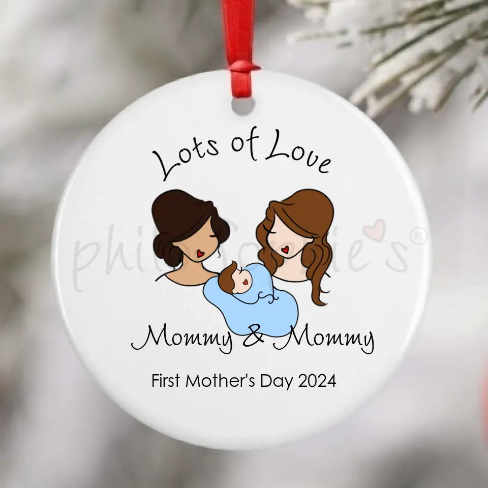 Personalized Porcelain Ornament - Moms