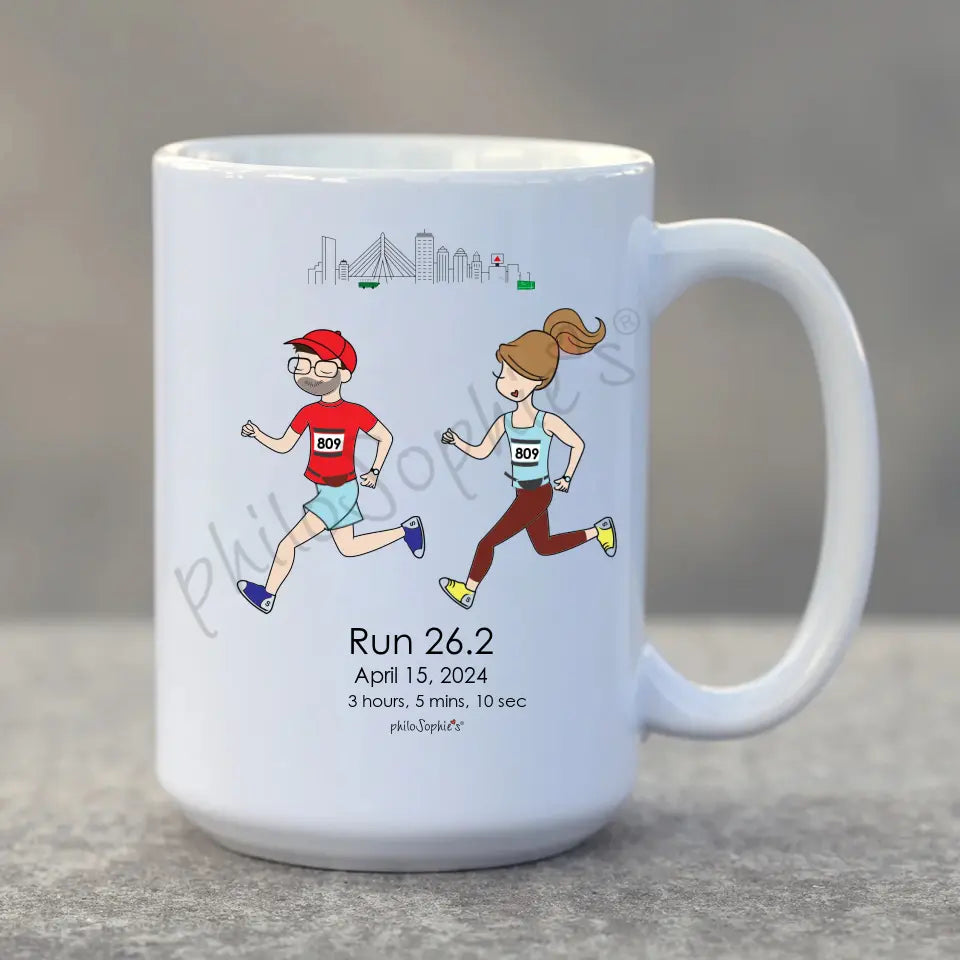 Personalized Ceramic Mug - Running Couple