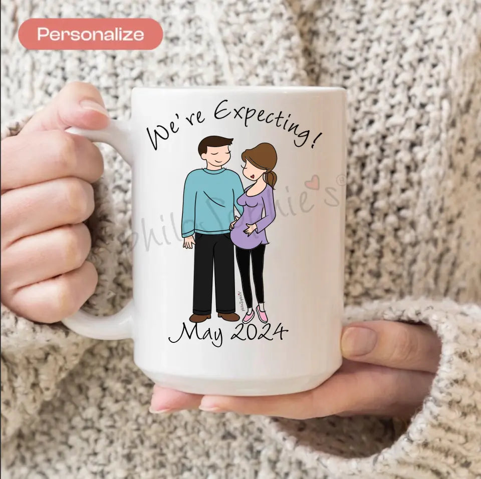 Ceramic Mug - Expecting Baby, Couple, Family
