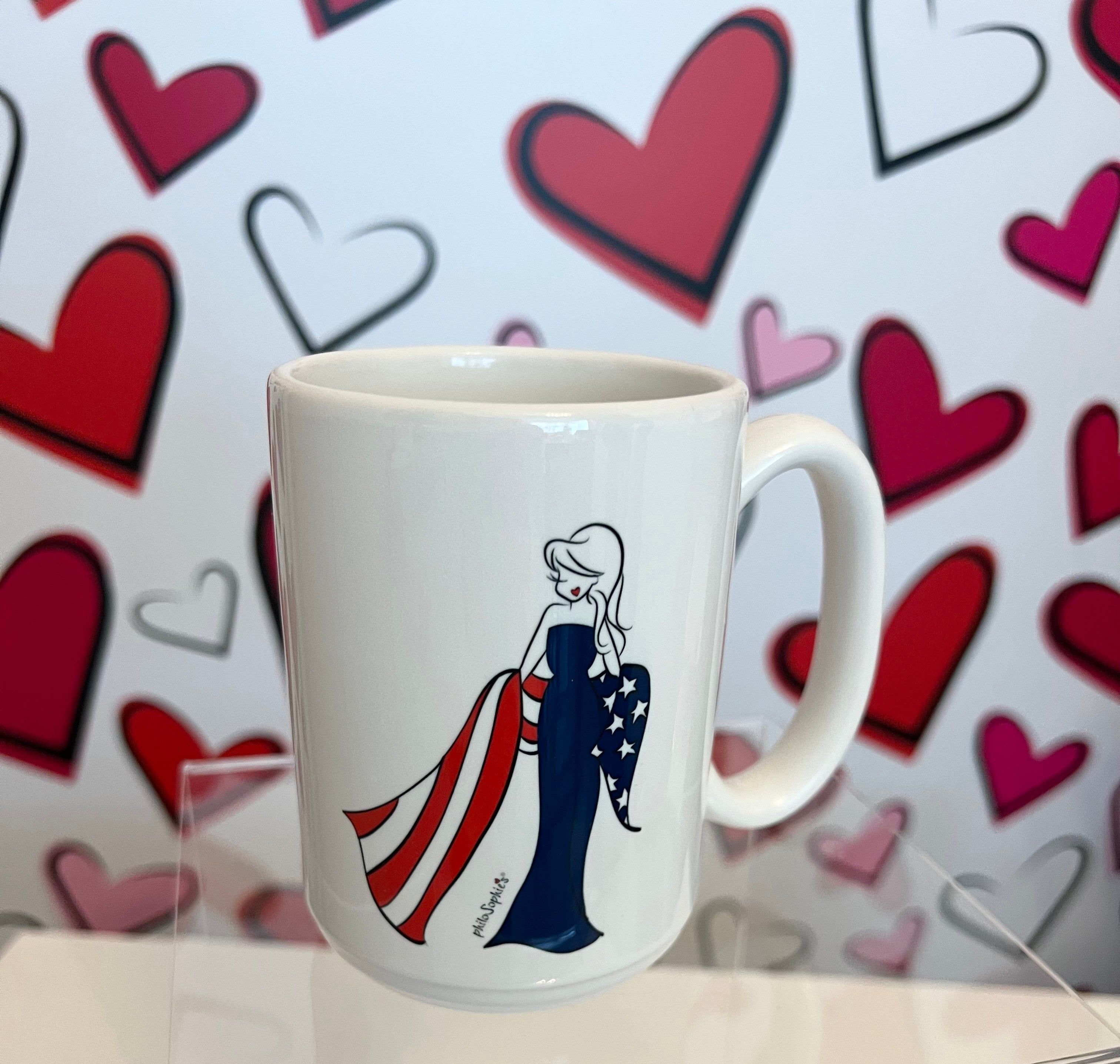Inspirational Ceramic Mug - American Flag