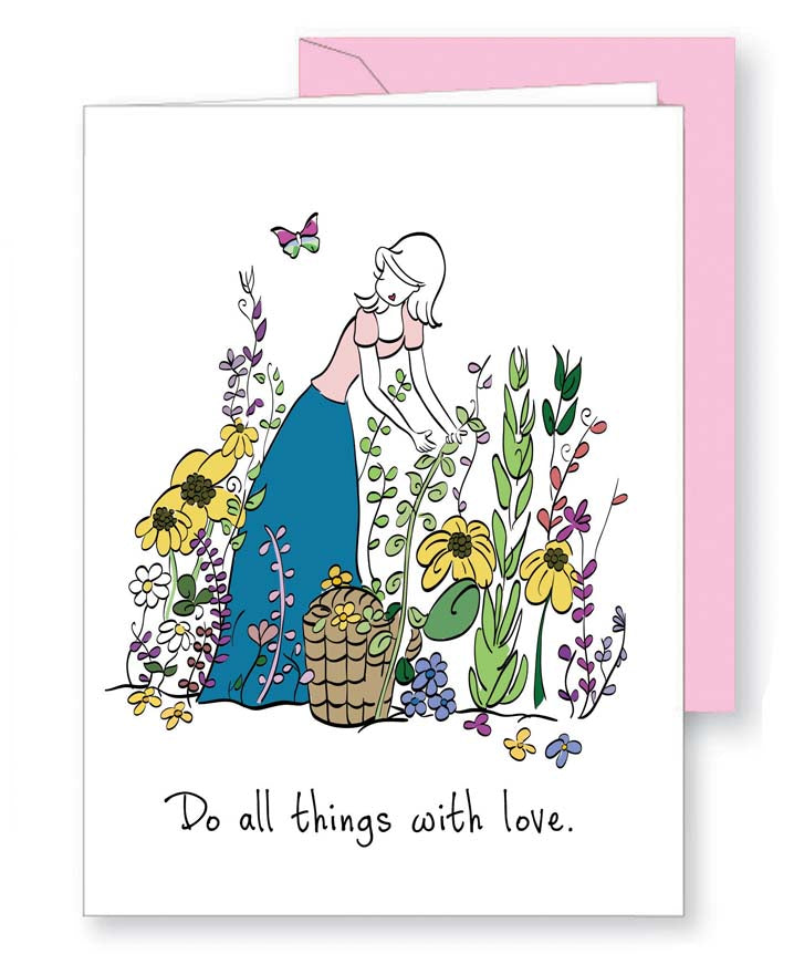 Do All Things with Love Greeting Card