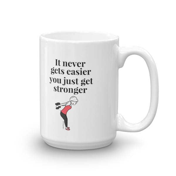 Inspirational Mug - You just get stronger.