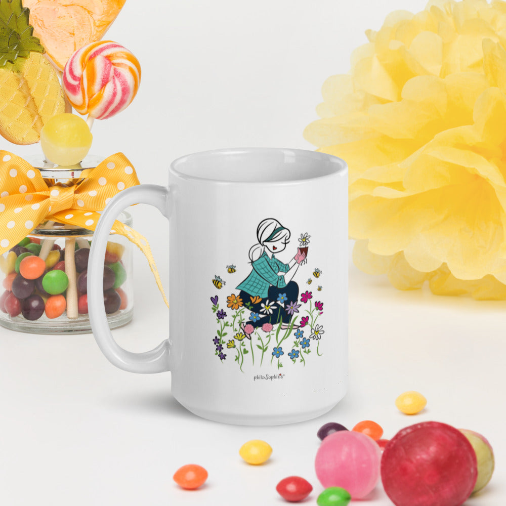 Inspirational Ceramic Mug - Garden, You Grow Girl