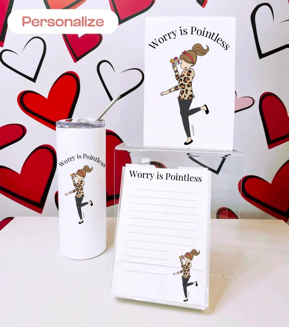 Gift Bundle - Happy Tumbler, Quick Notes and Greeting Card