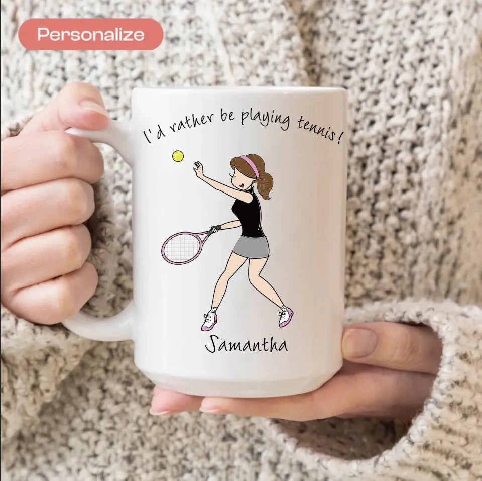 Personalized Ceramic Mug - Tennis