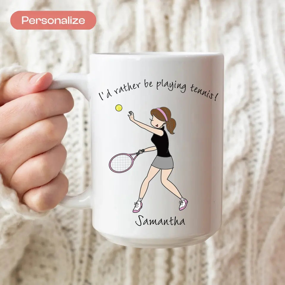 Personalized Ceramic Mug - Tennis