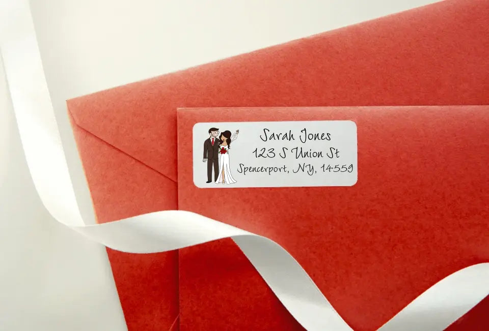 Return Address Labels - Wedding Couple
