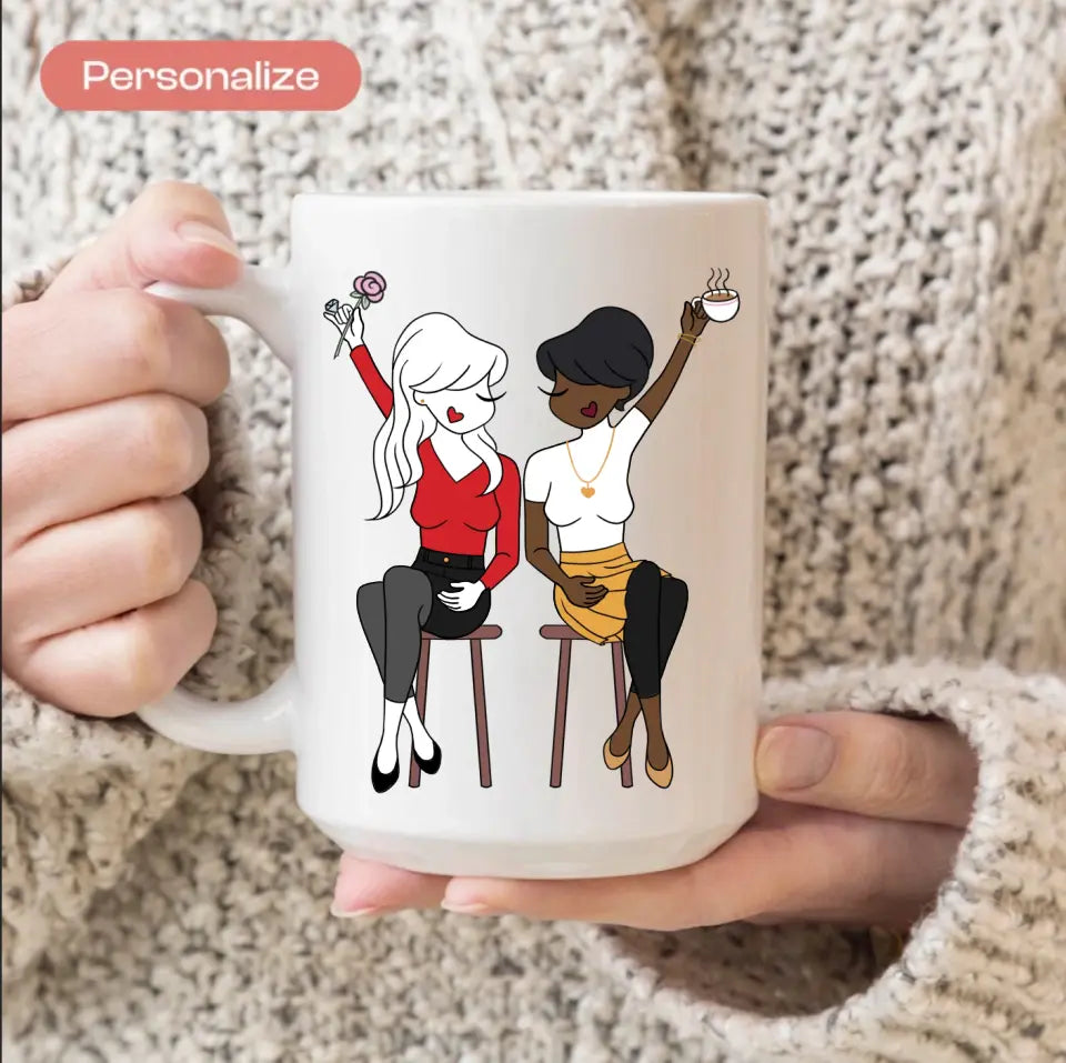 Personalized Ceramic Mug - Friends/Sisters