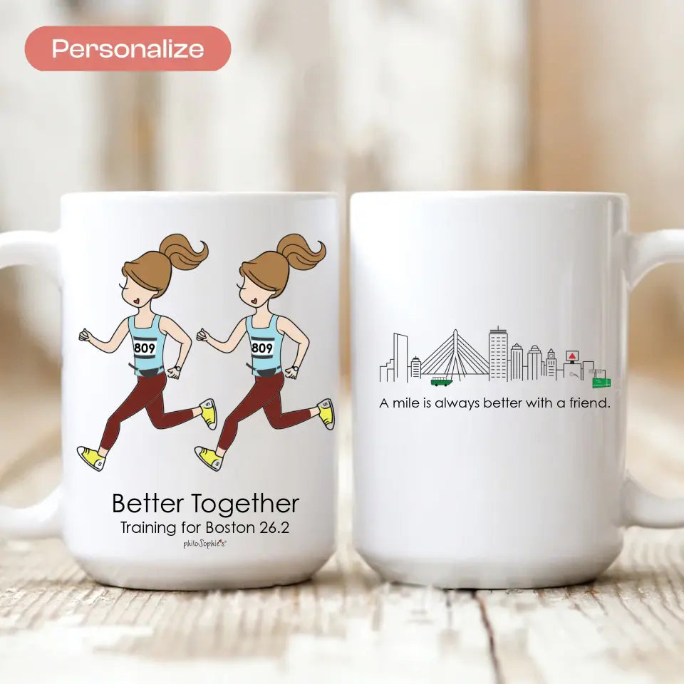Personalized Ceramic Mugs - Runner Friends - philoSophie's®