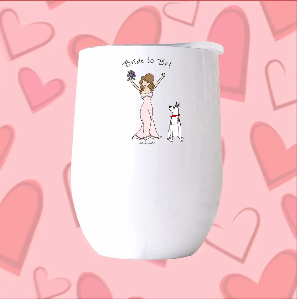 Personalized Wine Tumbler - Bride/Bride-to-Be with Pet