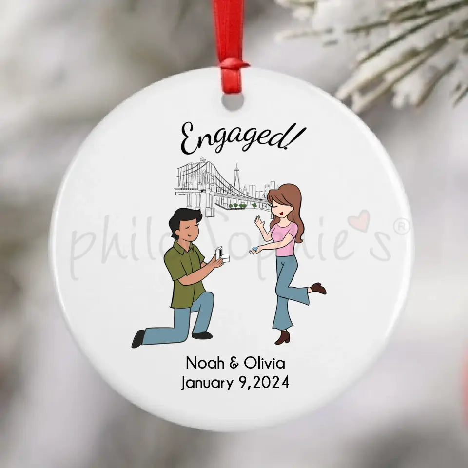 Personalized Ornament - City, NYC Engagement