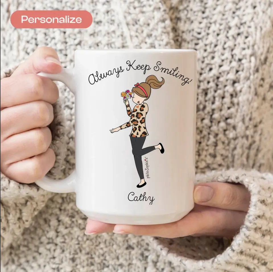 Ceramic Mug - Leopard Letters