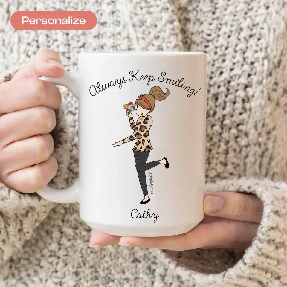 Ceramic Mug - Leopard Letters