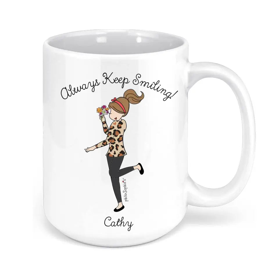 Ceramic Mug - Leopard Letters