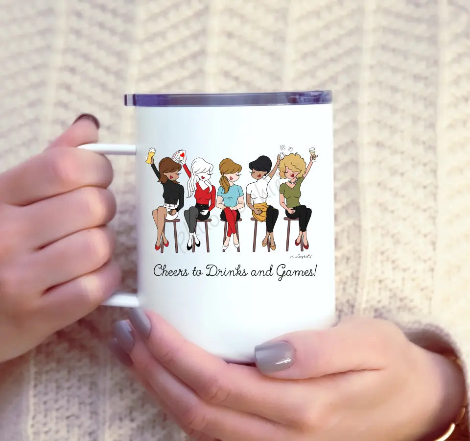 Personalized Travel Mug - Game Night! ~ 2-5 Friends