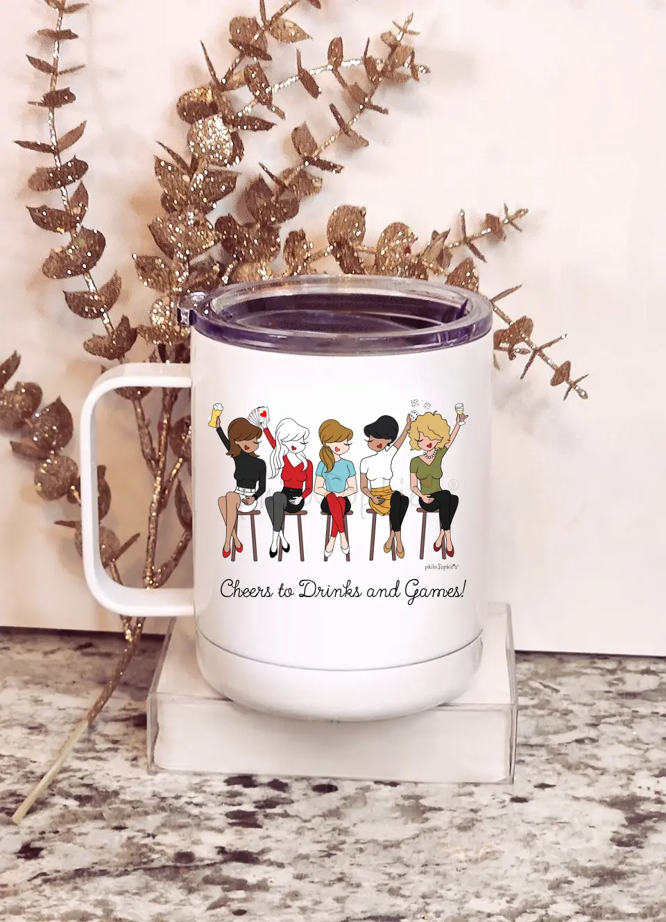 Personalized Travel Mug - Game Night! ~ 2-5 Friends