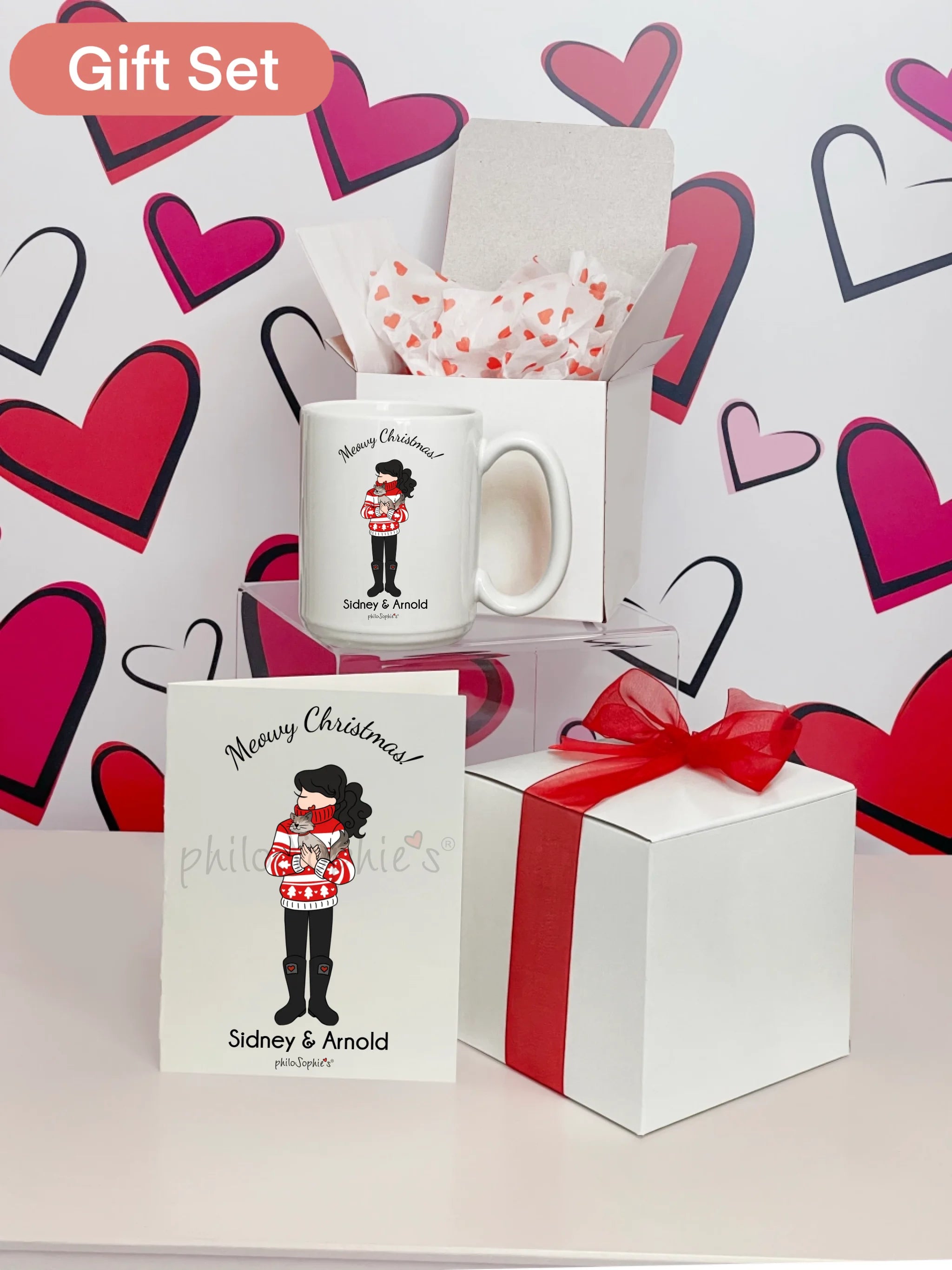 Personalized Ceramic Mug - Meowy Christmas! - philoSophie's®