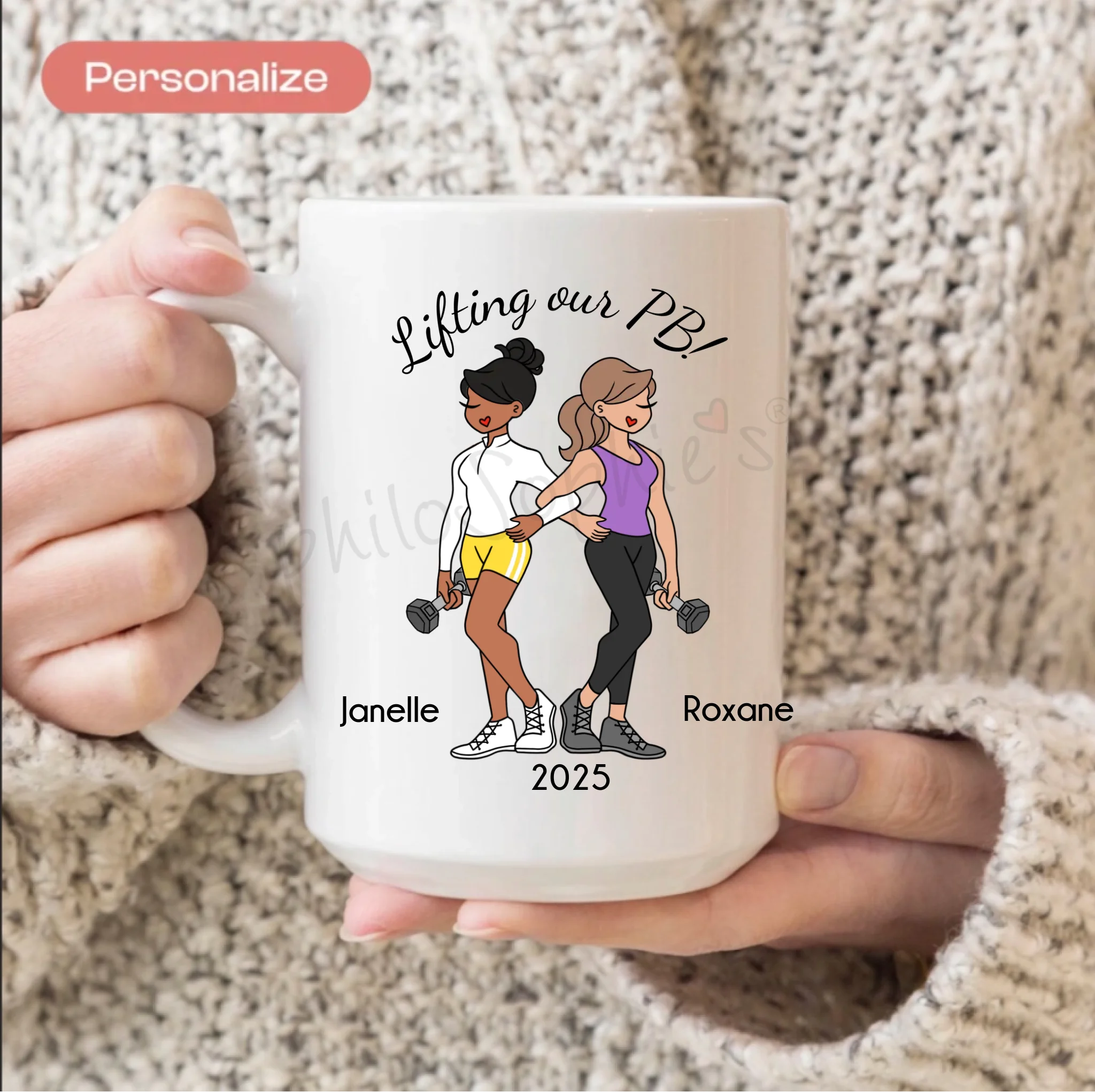 Ceramic Mug - Weight Lifting Friends - philoSophie's®