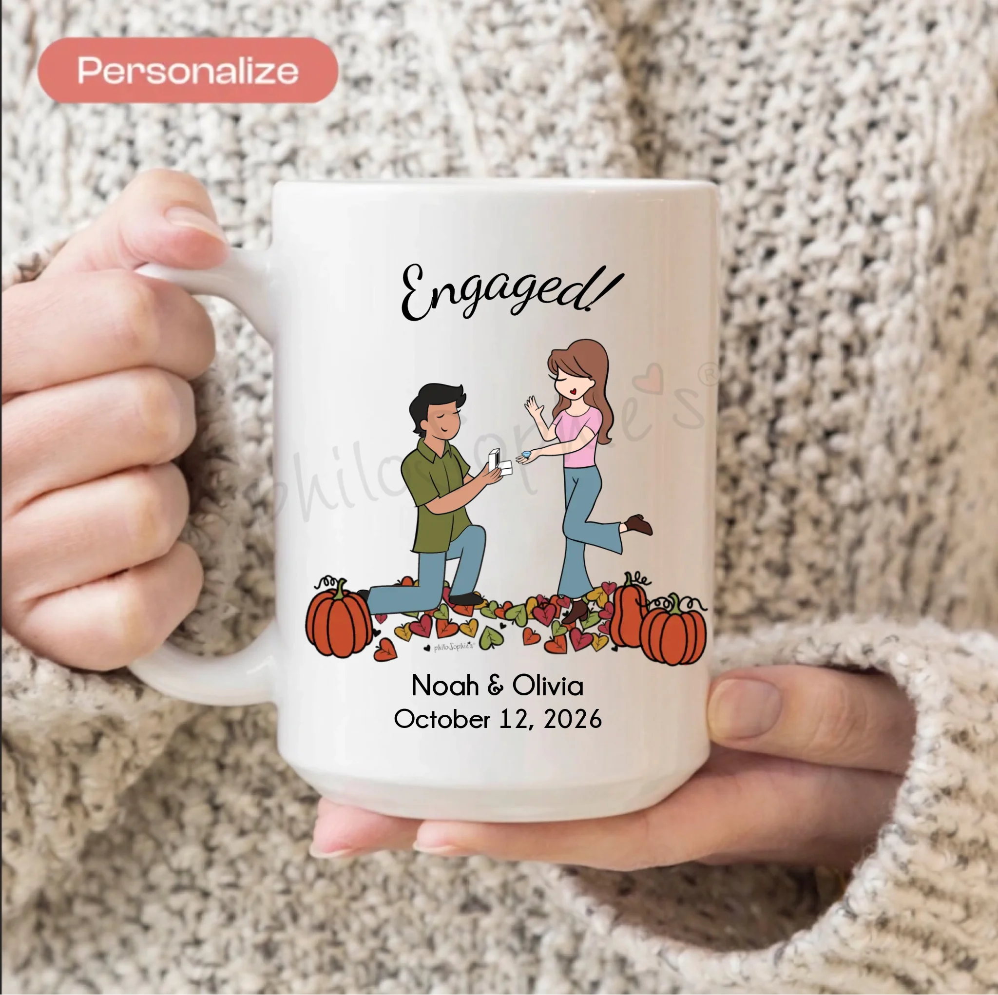 Ceramic Mug - Engagement Pumpkin Patch - philoSophie's®