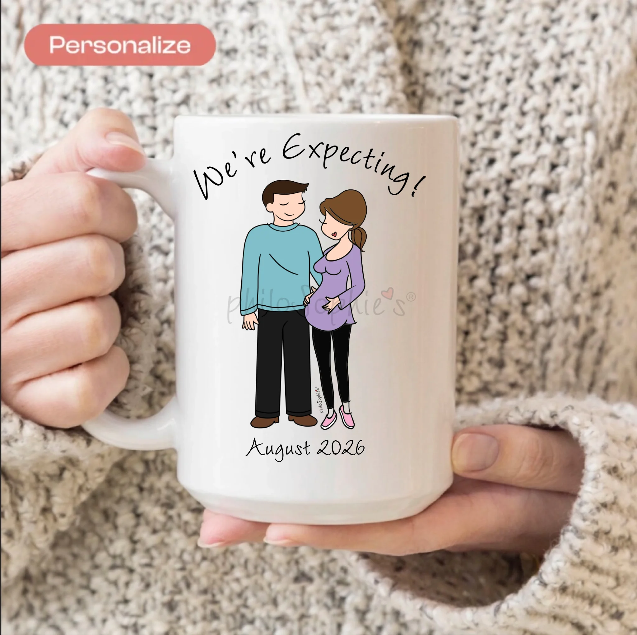 Ceramic Mug - Expecting Baby, Couple, Family - philoSophie's®
