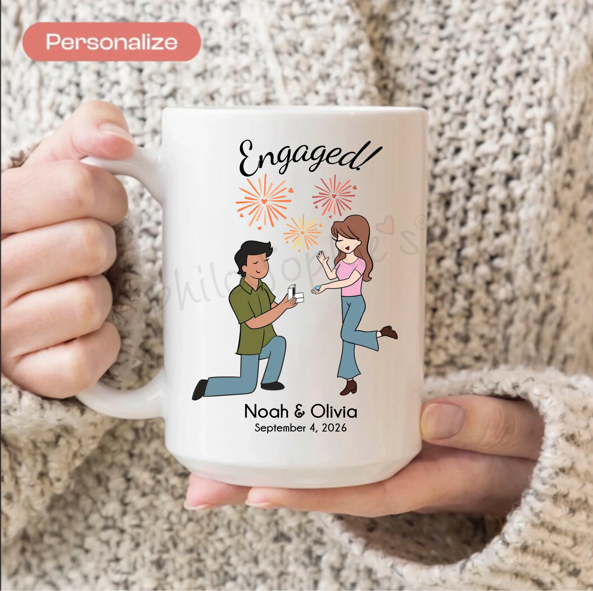 Ceramic Mug - Engagement Fireworks - philoSophie's®
