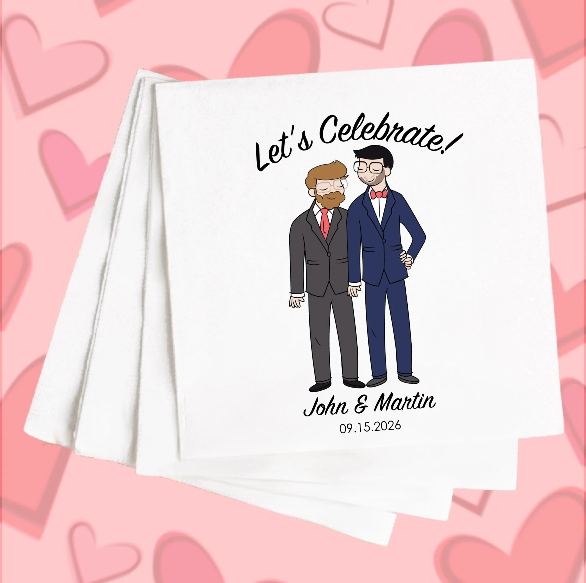 Napkins -  Wedding Couple Grooms