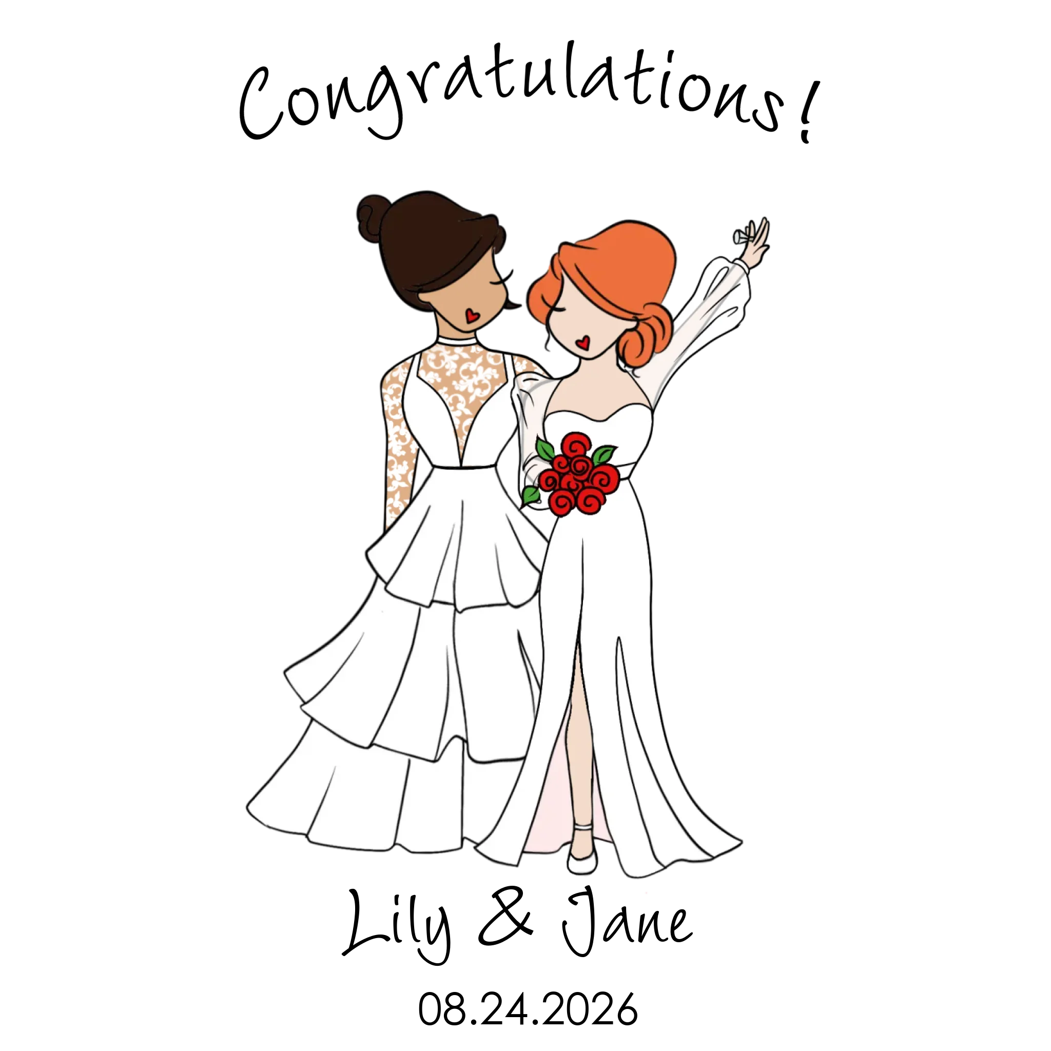 Napkins -  Wedding Couple Brides