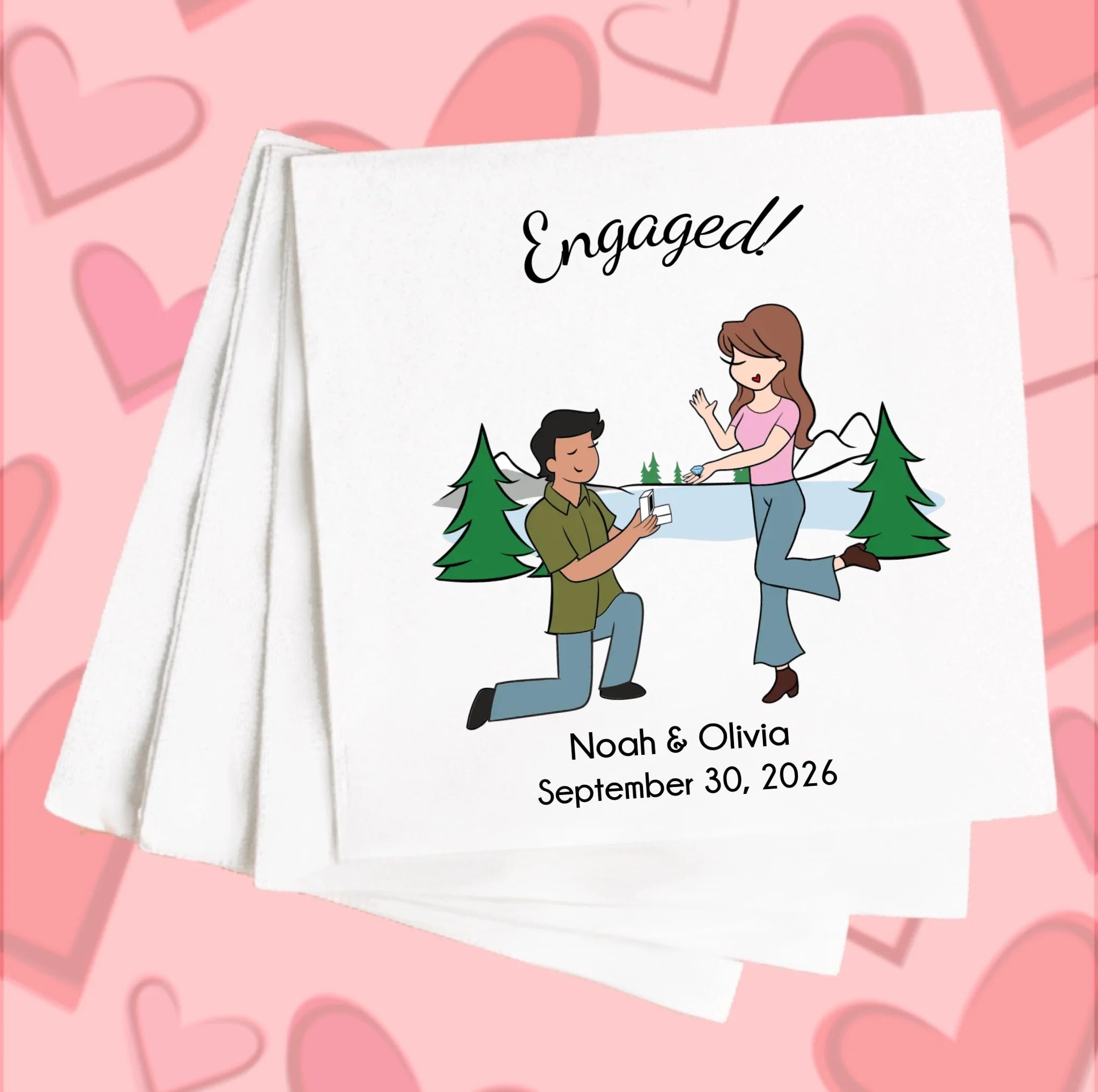 Napkins - Engagement Lake