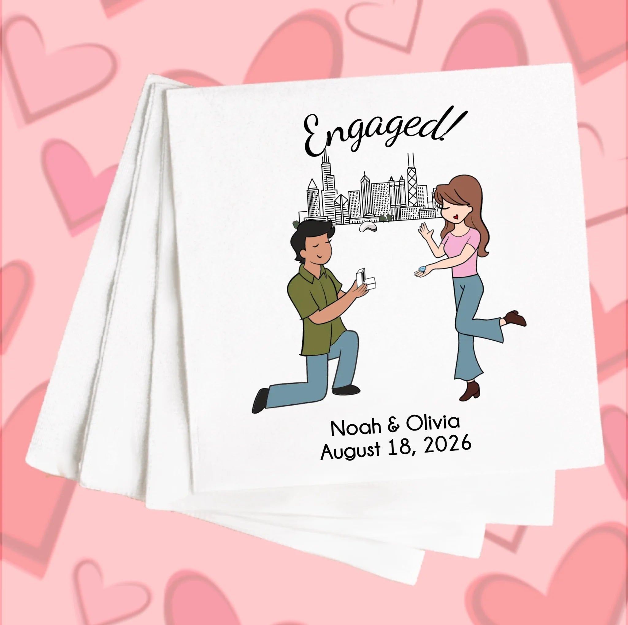 Napkins - Engagement Chicago