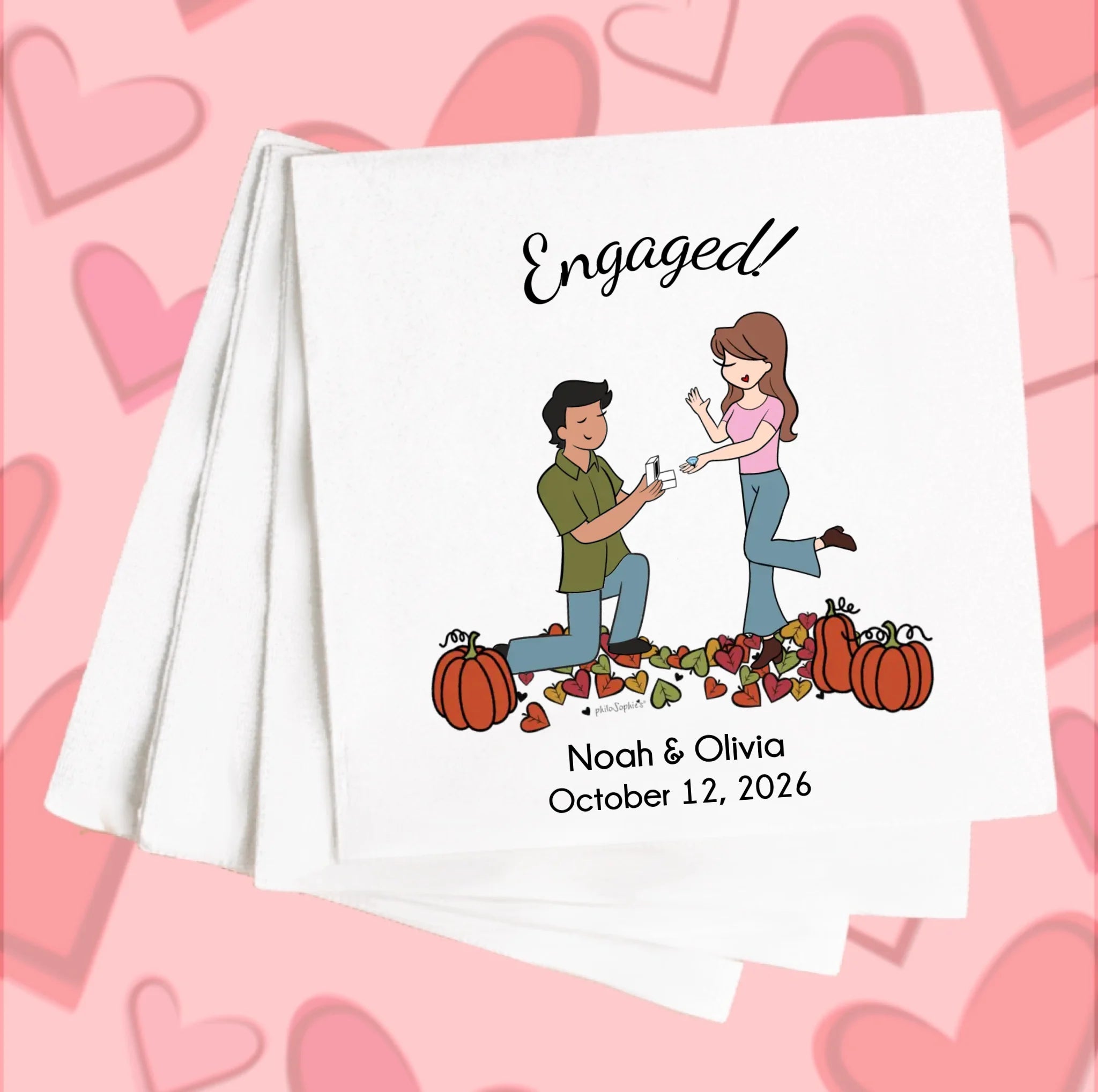 Napkins - Engagement Pumpkin Patch